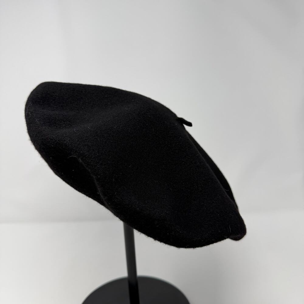 Lambert of England Vintage Black Wool Beret One Size